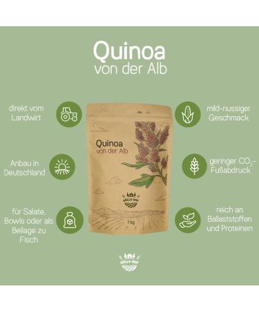 High-Fiber German Quinoa - 1 kg | Protein Source GMO-Free International Shipping - Buy Online on GoSupps.com