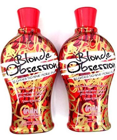 Lot of 2 Devoted Creations Blonde Obsession Indoor Tanning Lotion Bronzer 12.25 Fl Oz