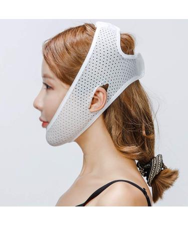 Perfect Face Lift Strap - Recovery Bandage & Sleep Mask for Facelifting - Yellow & White - Improve Your Beauty Routine! - Buy Online on GoSupps.com