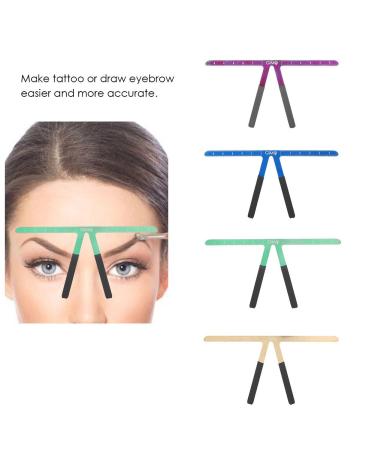 Tattoo Eyebrow Ruler Symmetrical Caliper - Purple | Reusable Grooming Shaper & Measure Tool - Buy Online on GoSupps.com