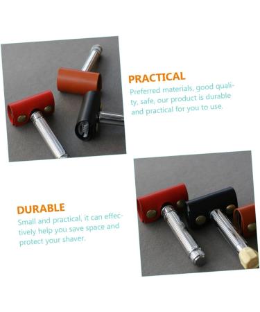 Doitool Leather Razor Cover - Travel Accessory for Razor Head Protection | Synthetic Leather Case for Men | 8.5x4.5cm - Buy Online on GoSupps.com