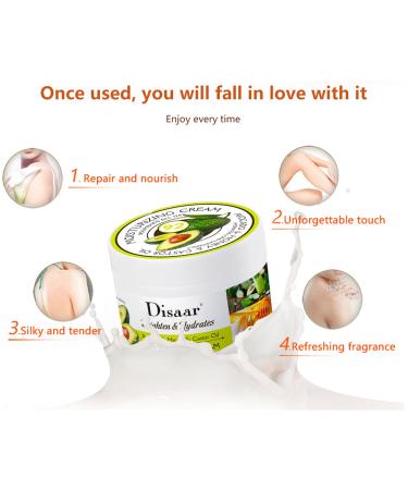 DISAAR Moisturizing Cream Avocado Honey Hydrates Nourishes Anti-Oxidation Body Skincare 120ml/4.03fl.oz - Buy Online on GoSupps.com