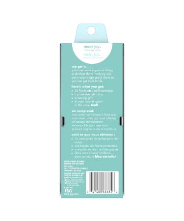 Joy Teal Razor with 2 Cartridges - Smooth Shave Experience - Buy Online on GoSupps.com