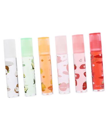 Homoyoyo 6pi ces Set Gloss L vres Fruit Hydratant Transparent L vres Soin Maquillage Pour Filles Facile Emporter Et Prot ger