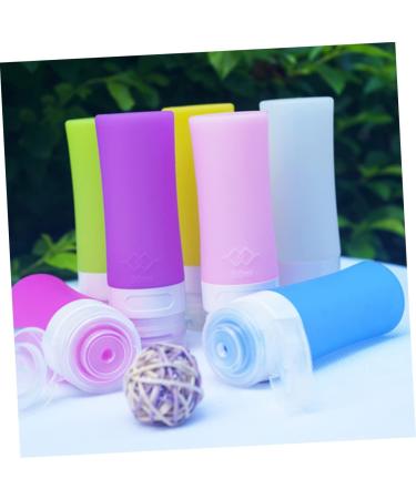 POPETPOP Sample Jars Silicone pot jars Shampoo Tubes Empty Silicone Bottle empty makeup containers lotion container empty squeeze bottle makeup storage containers cosmetic cream travel 80ml Pink - Buy Online on GoSupps.com