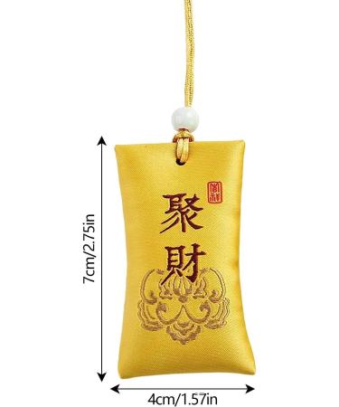 Buddhist Spiritual Salt Pouch - Spiritual Salt Pouch from China | Hope for Better Life 4 * 7cm Spiritual Salt Pouch from China for Offices Study Car Drawer Gather Wealth - Buy Online on GoSupps.com