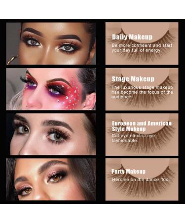 9 Pairs Fluffy Natural False Eyelashes 3D Faux Mink Lashes False Eyelashes Soft Lightweight Reusable Handmade Eye Makeup Fake Lashes - Buy Online on GoSupps.com