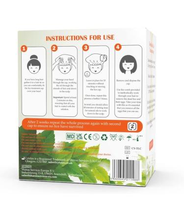 Cytolax Herbal Lice Treatment Cap | Fast-Acting Essential Oils for Headlice Nits & Eggs | Non Toxic Formula | 2 Caps + Nit Comb Included - Buy Online on GoSupps.com