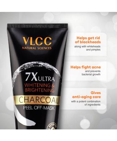 VLCC 7X Ultra Charcoal Peel Off Mask (100gm) - Deep Cleansing Facial Mask for All Skin Types | Buy Internationally - Buy Online on GoSupps.com