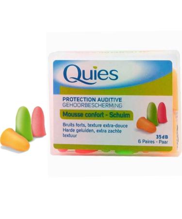 Quies Rubber Foam Ear Plugs 6 Pairs