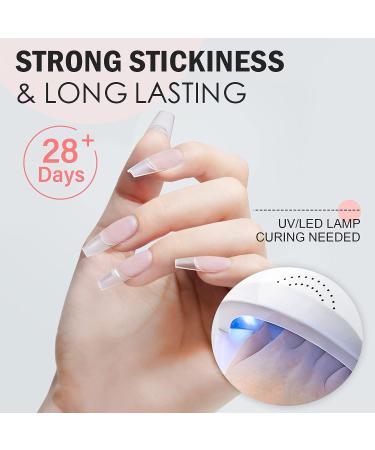 Canvalite Gel Nail Glue - Upgrade Long Lasting UV Nail Adhesive for Nail Extensions | Super Strong Pink Gel for DIY Nail Art - Buy Online on GoSupps.com