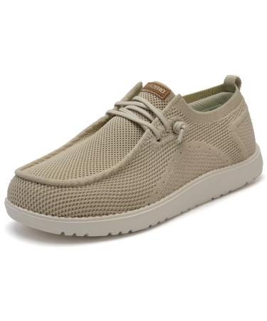 ITAZERO Wide Shoes for Women Wide Walking Shoes for Women Slip On Loafer with Arch Support Diabetic Women's Shoes Wide Width 11 Wide Beige