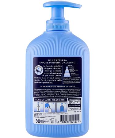  Italian Gourmet E.R. Felce Azzurra Classic Liquid Soap 300ml + Italian Gourmet Pulp 400g (Pack of 6) - Buy Online on GoSupps.com