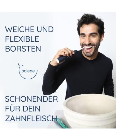 Balene Double-Sided Electric Toothbrush - Duotech Sound Tech Antibacterial Filaments Medium Hardness Brush Head in Aquamarine | International Shipping - Buy Online on GoSupps.com