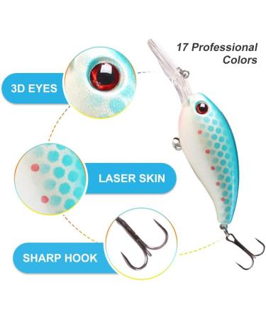 17-Piece Fishing Bait Set - Crankbaits Deep Diving Wobblers & Bait Box for Pike Trout & Sander - Top Fishing Accessories - Buy Online on GoSupps.com