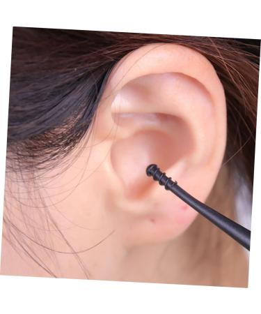 ULTECHNOVO Ear Cleaner Cleaning Brush Set - Portable Ear Pick Tool Kit for Gently Cleaning Ear Canal - Black, 12x0.5cm - Buy Online on GoSupps.com