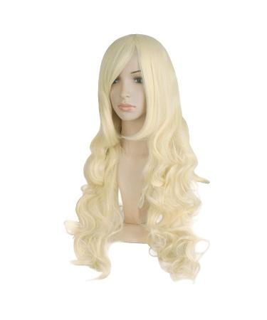 MapofBeauty 32 Long Light Blonde Spiral Curly Cosplay Wig | Perfect for Costumes & Parties - Buy Online on GoSupps.com