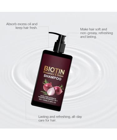  Raevior Onion & Rosemary Hair Growth Shampoo Biotin Shampoo for Stronger Roots and Scalp Care Thickening Cleansing Shampoo for Thinning Hair - Buy Online on GoSupps.com