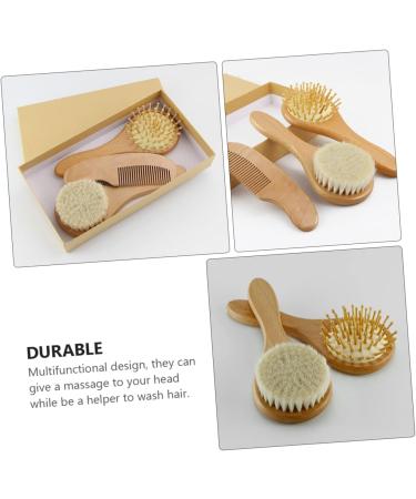 LALAFINA 3pcs Kids Bath Brush Set - Body Scrubber, Comb, and Spa Brush for Baby Bathing - Buy Online on GoSupps.com