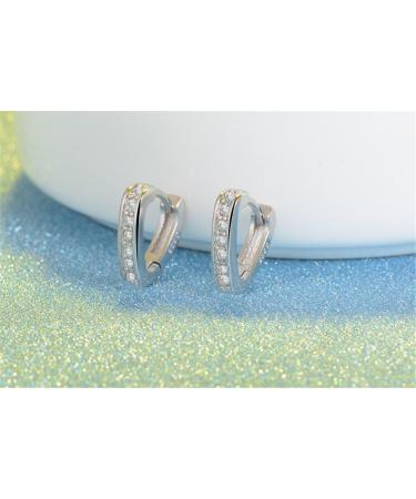 Shop Browol Elegant V-Shaped Heart Rhinestone Earrings | Hypoallergenic 925 Sterling Silver Jewelry - Buy Online on GoSupps.com
