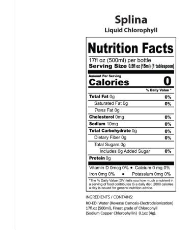 EDMARK Splina Liquid Chlorophyll - Buy Online on GoSupps.com