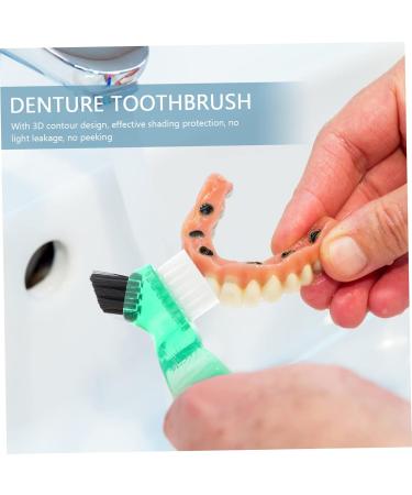 Beaupretty 12 STK Toothbrush Holder & Cleaning Set | Double-Sided Prosthesis Brushes & Mini Dental Floss | Travel-Friendly Denture Care in 3 Colors - Buy Online on GoSupps.com