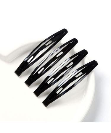 Lurrose 10pcs Black Metal Snap Hair Clips - Simple and Solid Color Barrettes - Buy Online on GoSupps.com