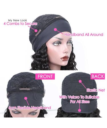 18 Inch Kinky Curly Headband Wig for Black Women - Glueless Brazilian Virgin Hair - Natural Black - Wear & Go - 150% Density - Buy Online on GoSupps.com