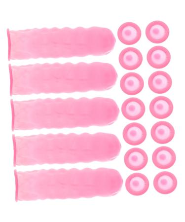 Uonlytech Nitrile Cots Protective Cots Protection Sleeves Protectors Pink 6.5X2.5cm