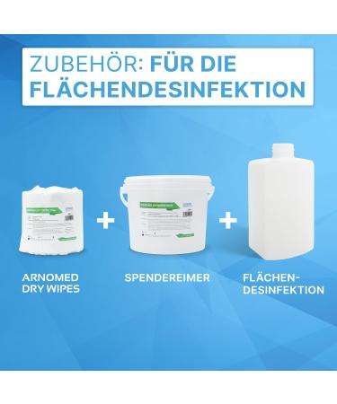 Arnomed Dry Disinfection Towels - 140 Lint-Free Wipes for Cleaning & Disinfection | 4 Fleece Rolls | Scratch-Free Workshop Towels - Buy Online on GoSupps.com