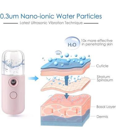Face Mister Spray Bottle Face Mister 30ml Mini Water Mister for Face Mister Spray Bottle USB Rechargeable Handy Mist Sprayer for Moisturizing Hydrating Skin Care Makeup light red - Buy Online on GoSupps.com