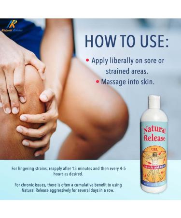 Natural Release Muscle & Joint Gel - Fast Acting Relief for Sore Back Knees Hips & Aches - Menthol Free (16 oz - Buy Online on GoSupps.com