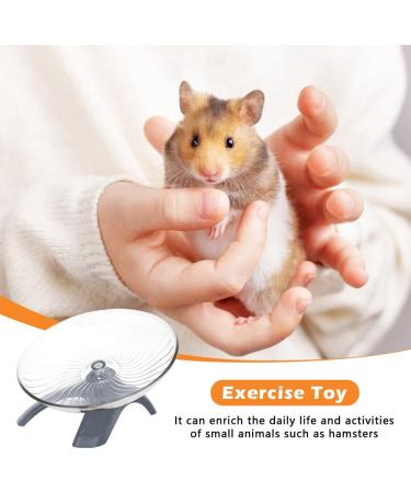 Silent Hamster Wheel Hamster Flying Saucer Plastic Running Wheel Playing Toy Hamster Exercise Sports Wheel Cage Decoration for Gerbils Squirrels Guinea Pig Syrian Small Animals Pets - Buy Online on GoSupps.com