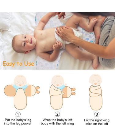 Vicloon Baby Swaddle Wrap Set - Organic Cotton Blanket for Newborns 0-3 Months (7-14lbs) - Blue (2 pcs) - Buy Online on GoSupps.com