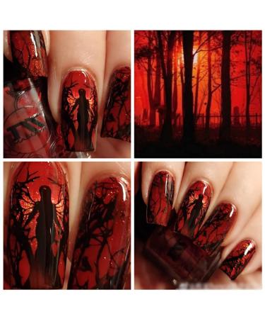 Nail Art Stamping Plate Set - Bat Owl Cat Designs & Thorns - DIY Party Nail Templates for Creative Designs - Buy Online on GoSupps.com