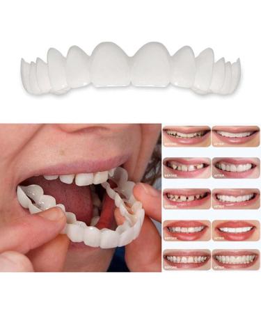 Giural 2 Pairs Cosmetic Veneers - Instant Teeth Whitening & Comfort Prostheses for Bad Teeth | Upper & Lower Snap-On Dental Solutions - Buy Online on GoSupps.com