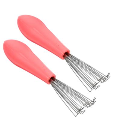 VALICLUD Outil De Nettoyage De Peigne Et Brosse Cheveux 2 Pi ces Manche Bois Ergonomique Usage Domestique Et Salon Nettoyage Facile Des Cheveux