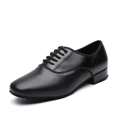 Men's Black Ballroom Latin Performance Shoes Waltz Modern Dancing Practice Shoe 10.5 Black