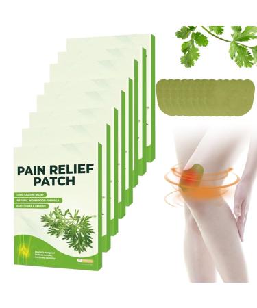 Gobesty 80 Pieces Pain Relief Patch Knee Wormwood Pain Relief Patch Wormwood Pain Relief Patch Pain Relief Heat Patch for Knee Back Neck Shoulder Inflammation and Sore Muscles Green 80pcs