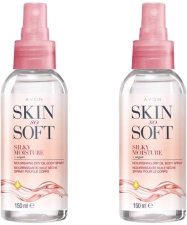AVON SKIN SO SOFT Moisture Nourishing Dry Oil Spray 150ML (2 -Pack)