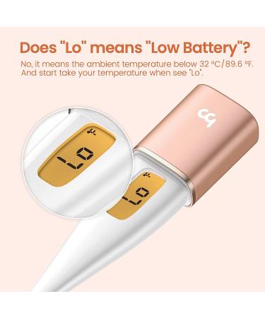 Femometer Digital Basal Thermometer - Intelligent BBT Fertility Monitor with Backlit LED Screen - Sync with Femometer APP - Gold - Buy Online on GoSupps.com