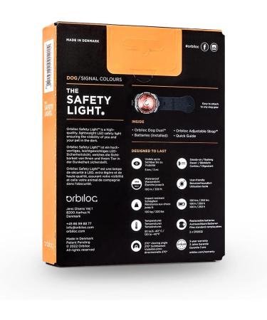 Orbiloc Dog Safety Light- Waterproof LED Dual Night Light for Dogs - High Visibility Running Light - Durable Clip On Flashing Dog Light - Red - Buy Online on GoSupps.com