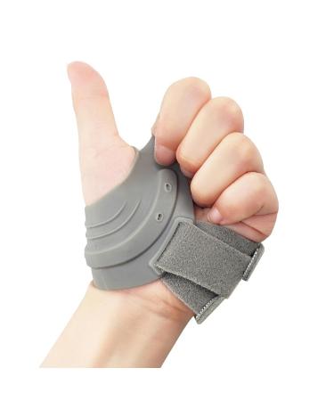 Pomya CMC Thumb Support - Adjustable Elastic Left Hand Brace for Instability (M Size: 32-40 EU) - Comfortable Gray - Buy Online on GoSupps.com