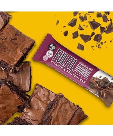 Fulfil Chocolate Brownie Protein Bar (15 x 55g Bars) - 20g Protein, 9 Vitamins, Low Sugar - Buy Online on GoSupps.com