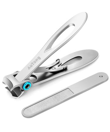 Large Nail Clippers Set for Thick Nails - 16.5mm Wide Jaw Opening Toenail Cutter with Nail File - Heavy Duty Stainless Steel Fingernail Clipper for Men | Women | Elderly