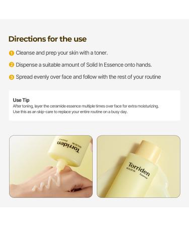 Torriden SOLID-IN Ceramide Essence 100ml - Deeply Hydrating Facial Serum with 5 Ceramides & Panthenol for Dry Sensitive Skin | International Shipping Available - Buy Online on GoSupps.com