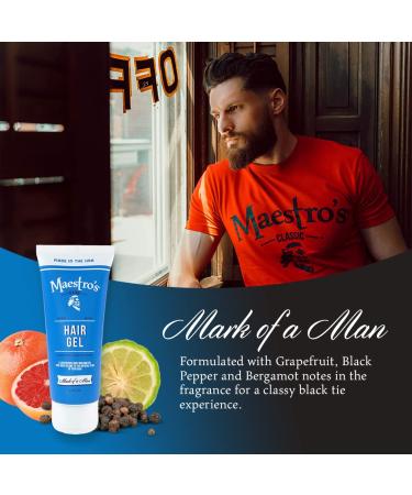 Maestro's Classic Hair Gel - Mark of a Man Blend | 3.4 Oz | Premium Styling for Men | International Shipping - Buy Online on GoSupps.com