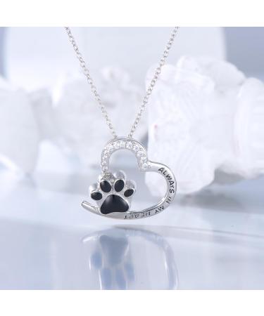 VONALA DOLA 925 Sterling Silver Pet Ash Necklace | Memorial Jewelry for Dog & Cat Lovers | Cross/Paws Design Gift - Buy Online on GoSupps.com