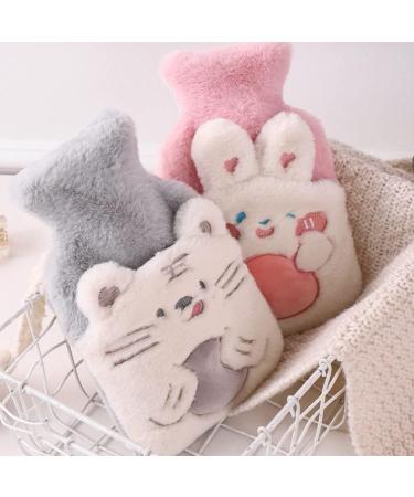 Operitacx Hot Water Bottle with Soft Plush Cover Washable Relief for Cramps Neck & Back Pain Feet and Shoulders (Pink) | International Shipping Available - Buy Online on GoSupps.com