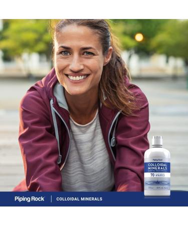 Piping Rock Colloidal Minerals Liquid | 32 fl oz | with 70 Plant-Derived | Essential Trace Supplement | Unflavored | Vegetarian Non-GMO Gluten Free Unflavored 32 Fl Oz (Pack of 1) - Buy Online on GoSupps.com